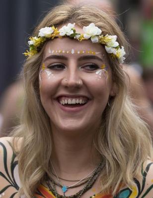 WNBR - A flower girl with a big butterfly