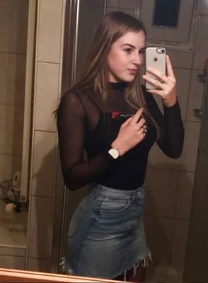Horny Dutch Teen in Hot Skirt