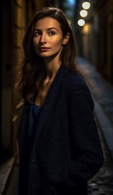 フランス人女性がコメントとフェイクとキャプションを付ける