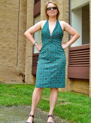 Evelyc Cox in Green Dress
