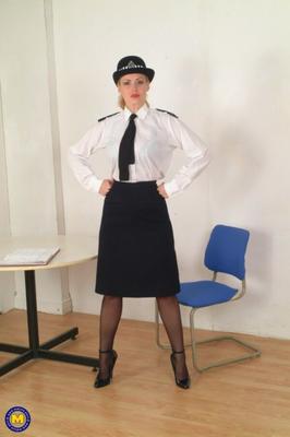 Katarina - MILF policewoman strips