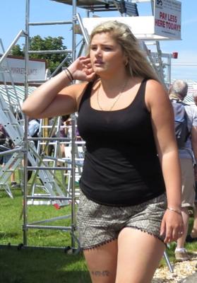 Buxom Blond Candid