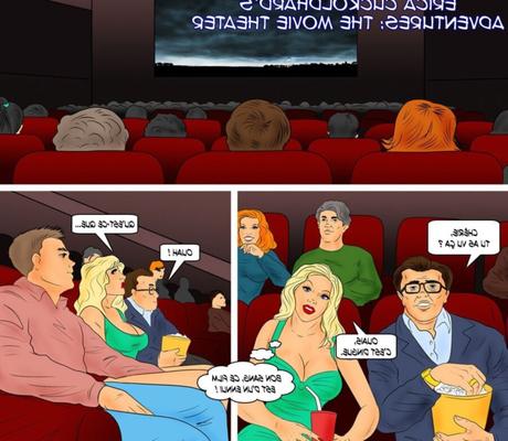 [HotWifeComics] Приключения Эрики Куколдхарда - Кинотеатр