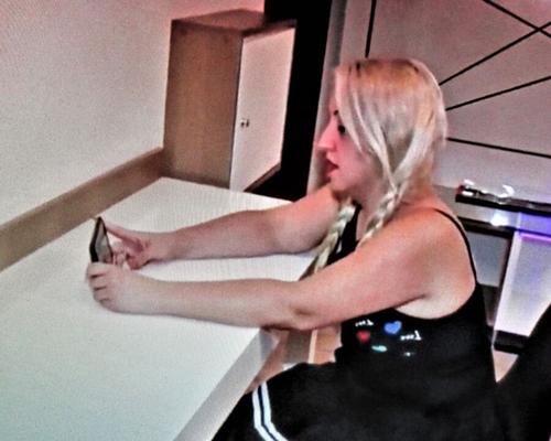 Chubby blonde talent