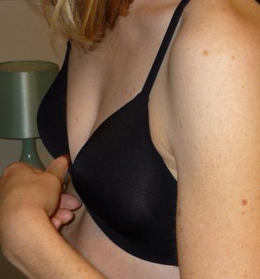 Great figure in black lingerie