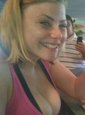 Blonde MILF massive boobs