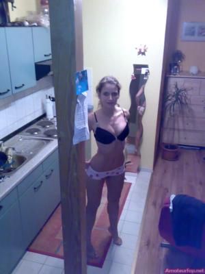 Curly Haired Blonde Tanja Has Made Hot Pics For Her Ex