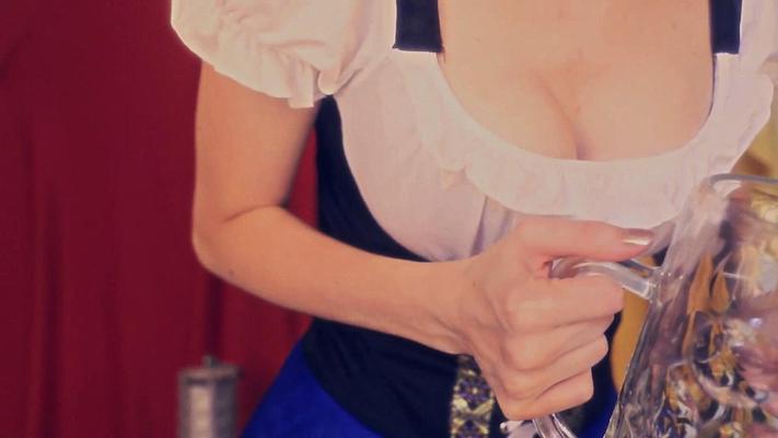 \"Blue\" Whispers   ASMR   Beer Maid at Oktoberfest