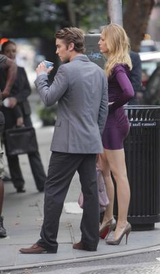 Blake Lively Filming Gossip Girl, agosto,