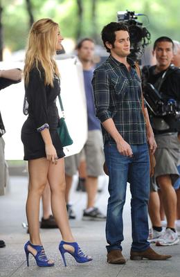 Blake Lively Filming Gossip Girl, juillet,