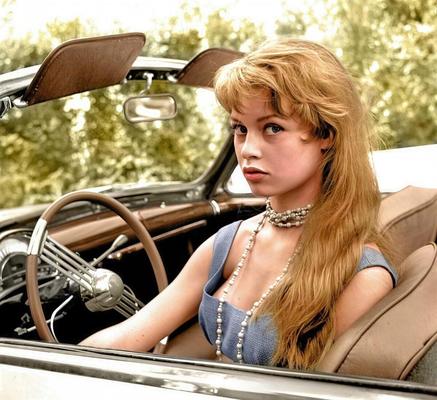 French actress Brigitte Bardot in hyper resolution 