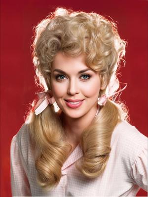 Vintage actress Donna Douglas in hyper resolution