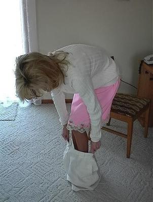 sg Turtle neck sweater, light pink half slip