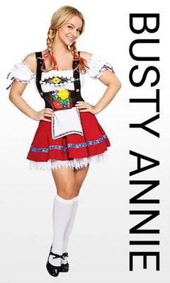 Sueltas publicitarias de la tetona Annie H. en un dirndl sexy